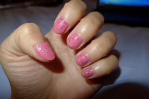 NOTD Rimmel Rose Libertine and Disco Ball 4