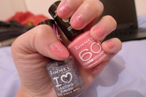 NOTD Rimmel Rose Libertine and Disco Ball 2